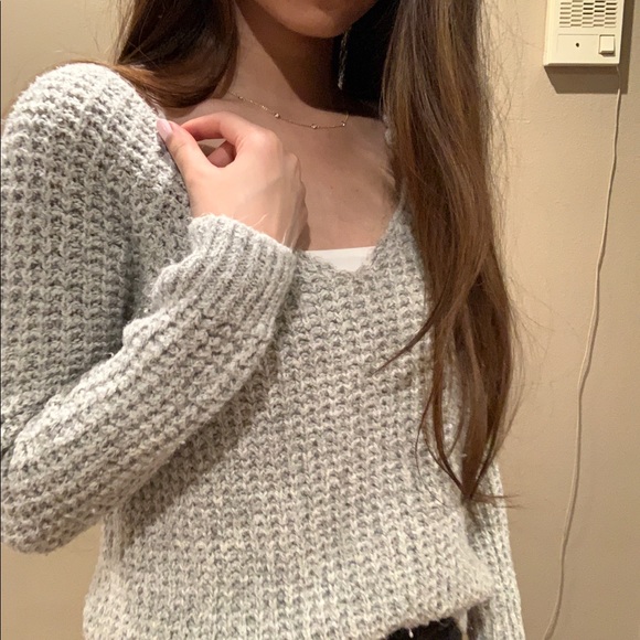 Hollister Gray Knit Sweater - Picture 3 of 3
